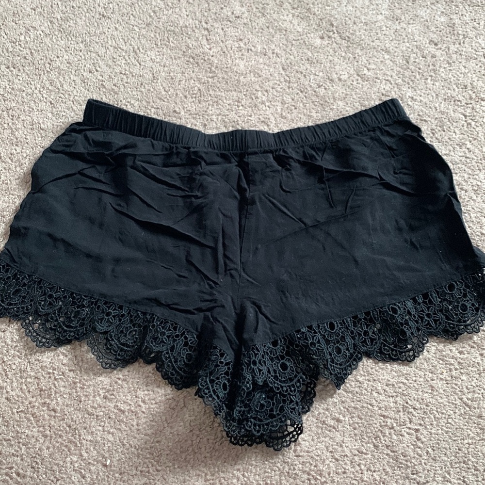 Lace Black Shorts